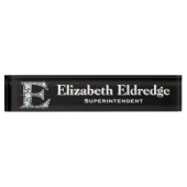 E Imitate Diamond Desk Namplate Namensplakette (Vorderseite)