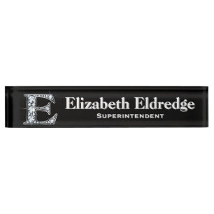 E Imitate Diamond Desk Namplate Namensplakette