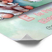 E is for Elephant - Niedlich Alphabet Animal Kinde Poster (Ecke)