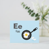 E ist für Egg - Alphabet Flash Card Postkarte (Stehend Vorderseite)