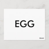 "E" ist für Eieralphets-Flashcard Postkarte (Rückseite)