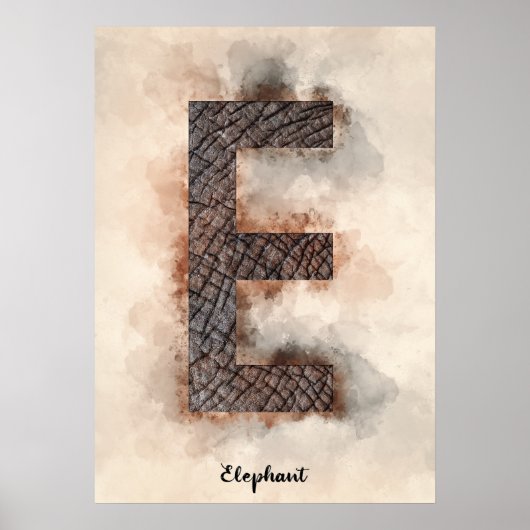E ist für Elefant Poster (Vorne)