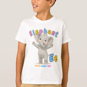 "E ist für Elefanten" Alphabet T-Shirt - jeden Tag