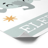 E ist für Elefanten-Kinderzimmer, Schlafzimmer, Ki Poster (Ecke)