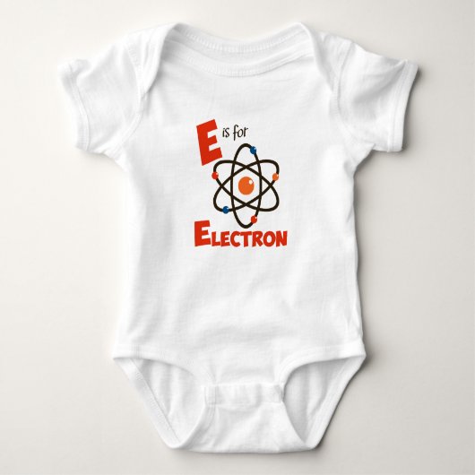 E ist für Elektron-Atomwissenschaft u. Baby Strampler (Vorderseite)