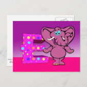 E ist für Elephant Postkarte (Vorne/Hinten)