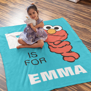 E ist für Elmo Name hinzufügen Fleecedecke