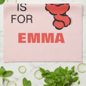 E ist für Elmo | Name hinzufügen Geschirrtuch (Gefaltet)