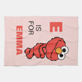 E ist für Elmo | Name hinzufügen Geschirrtuch (Horizontal)