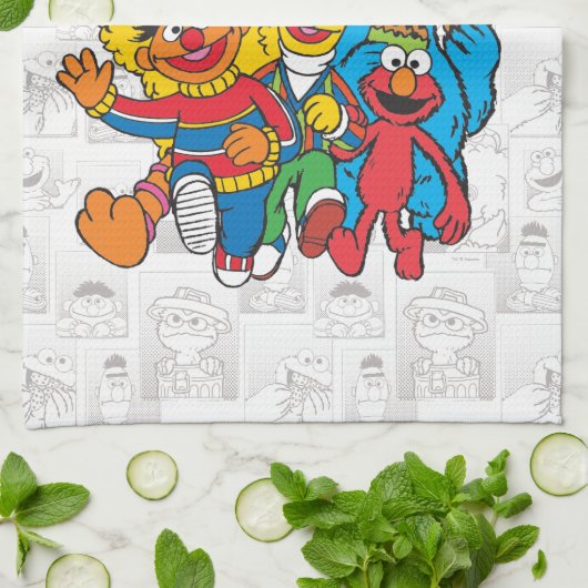 E ist für Elmo | Name hinzufügen Geschirrtuch (Gefaltet)