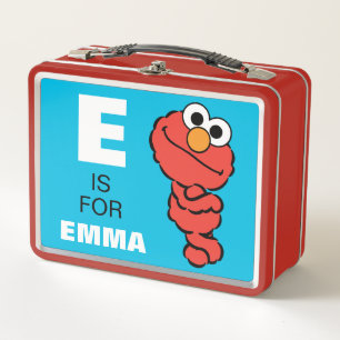 E ist für Elmo Name hinzufügen Metall Lunch Box