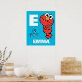E ist für Elmo | Name hinzufügen Poster (Küche)