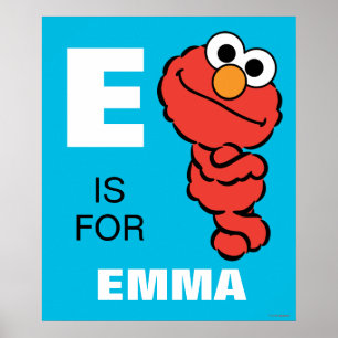 E ist für Elmo Name hinzufügen Poster