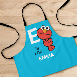 E ist für Elmo   Name hinzufügen Schürze