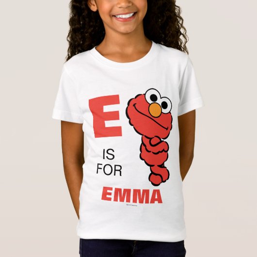 E ist für Elmo | Name hinzufügen T-Shirt (Vorderseite)