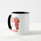 E ist für Elmo | Name hinzufügen Tasse (Vorderseite Links)