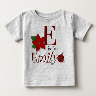 E ist für Emily, Baby's First Christmas T - Shirt