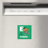 E ist für Ernie | Name hinzufügen Magnet (In Situ (Geschirrspüler))