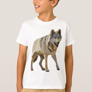 E ist für Eurasian Wolf .Wolf Illustration Majesti T-Shirt