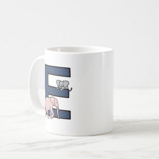 E ist für... Personalisiert Kaffeetasse (Vorderseite Links)