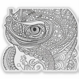 E.J. Gold Chameleon Removable Vinyl Aufkleber