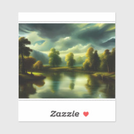 E.J. Gold Ethereal Morgendämmerung im Grünen Vinyl Aufkleber