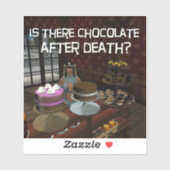 E.J. Gold gibt es Schokolade nach dem Tod? Vinyl Aufkleber (Blatt)