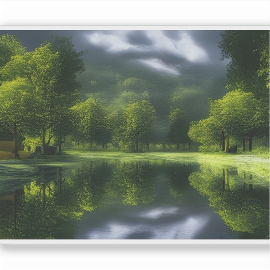 E.J. Gold Idyllische Retreat Removable Vinyl Aufkleber (Vorderseite)