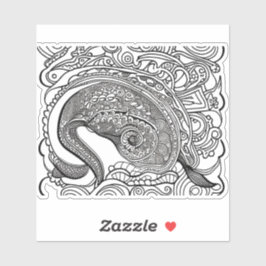 E.J. Gold Peacock Removable Vinyl Aufkleber