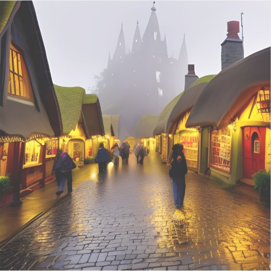 E.J. Gold Shopper auf einem Foggy Night Vinyl Aufkleber (Vorderseite)