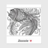 E.J. Goldfisch Entfernbarer Vinyl Aufkleber (Blatt)