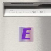 E lila Monogramm Magnet (In Situ (Geschirrspüler))