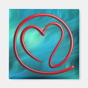 e m i l l 4 y u u Blaue Wellen Magnet