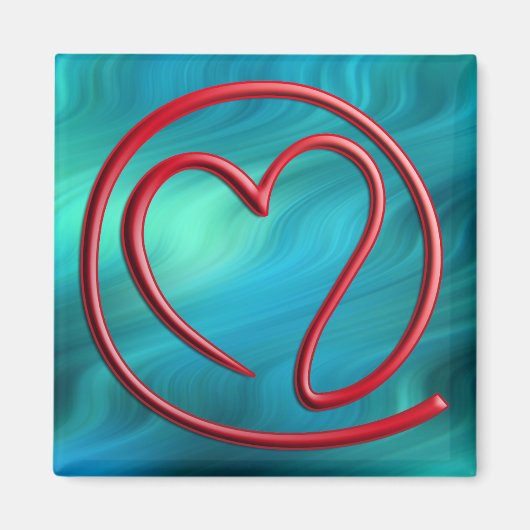 e m i l l 4 y u u | Blaue Wellen Magnet (Vorne)