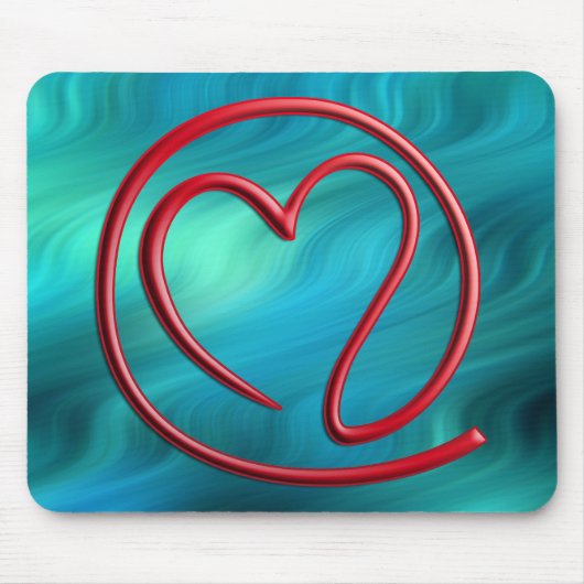 e m i l l 4 y u u | Blaue Wellen Mousepad (Vorne)