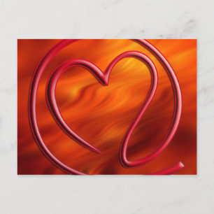 e m i l l 4 y u u Feuer rot Postkarte