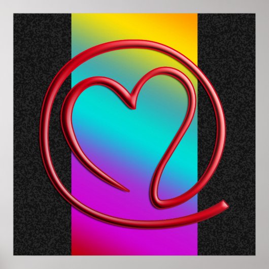 e m i l l 4 y u u | Feuerrot, linear farbig Poster (Vorne)