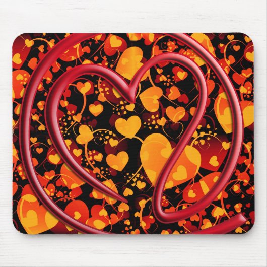 e m i l l 4 y u u | Herzmuster Mousepad (Vorne)