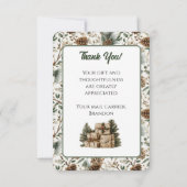 E-Mail an der Vorderseite Postleitzahler Danke Kar (Rückseite)