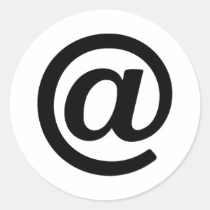 E-Mail an Silhouette Runder Aufkleber