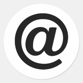 E-Mail an Silhouette Runder Aufkleber