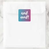 E-Mail-Aufkleber Quadratischer Aufkleber (Tasche)