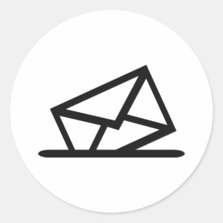 E-Mail - Brief Runder Aufkleber