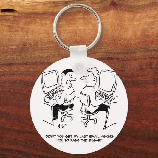 E-Mail-Computerunterricht Funny Cartoon Schlüsselanhänger (Vorderseite)