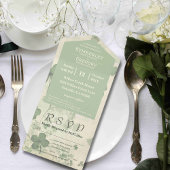 E-Mail für botanische Vierblättriges Kleeblatt grü All In One Einladung