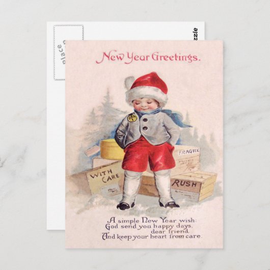 E-Mail für niedliche Kinderschneepakete Postkarte (Vorne/Hinten)