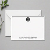 E-Mail mit dem Logo der Firma "Simple Black Border Mitteilungskarte