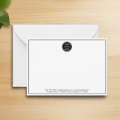 E-Mail mit dem Logo der Firma "Simple Black Border Mitteilungskarte