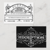 E-Mail- oder Telefonkarten für die Chalkboard-Antw Begleitkarte (Vorne/Hinten)