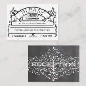 E-Mail- oder Telefonkarten für die Chalkboard-Antw Begleitkarte (Vorne/Hinten)